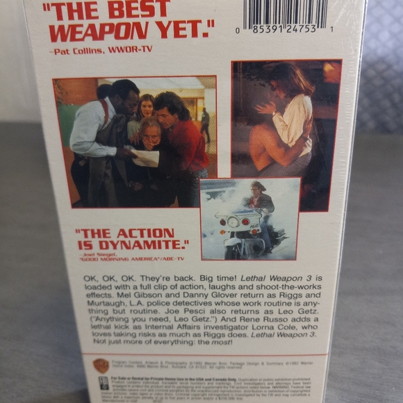 1992 Lethal Weapon 3 VHS Sealed - Picture 4 of 6